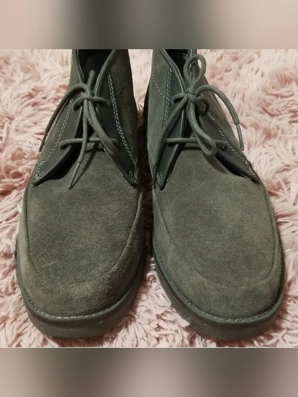 Mark Nason Skechers Suede Chukka Boots in Dark Gray Color Memory Foam Lux